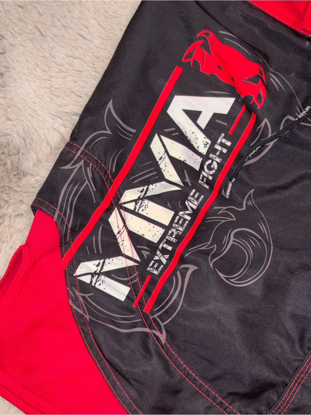 Venum Black & Red MMA Fight Shorts - Picture 2 of 9